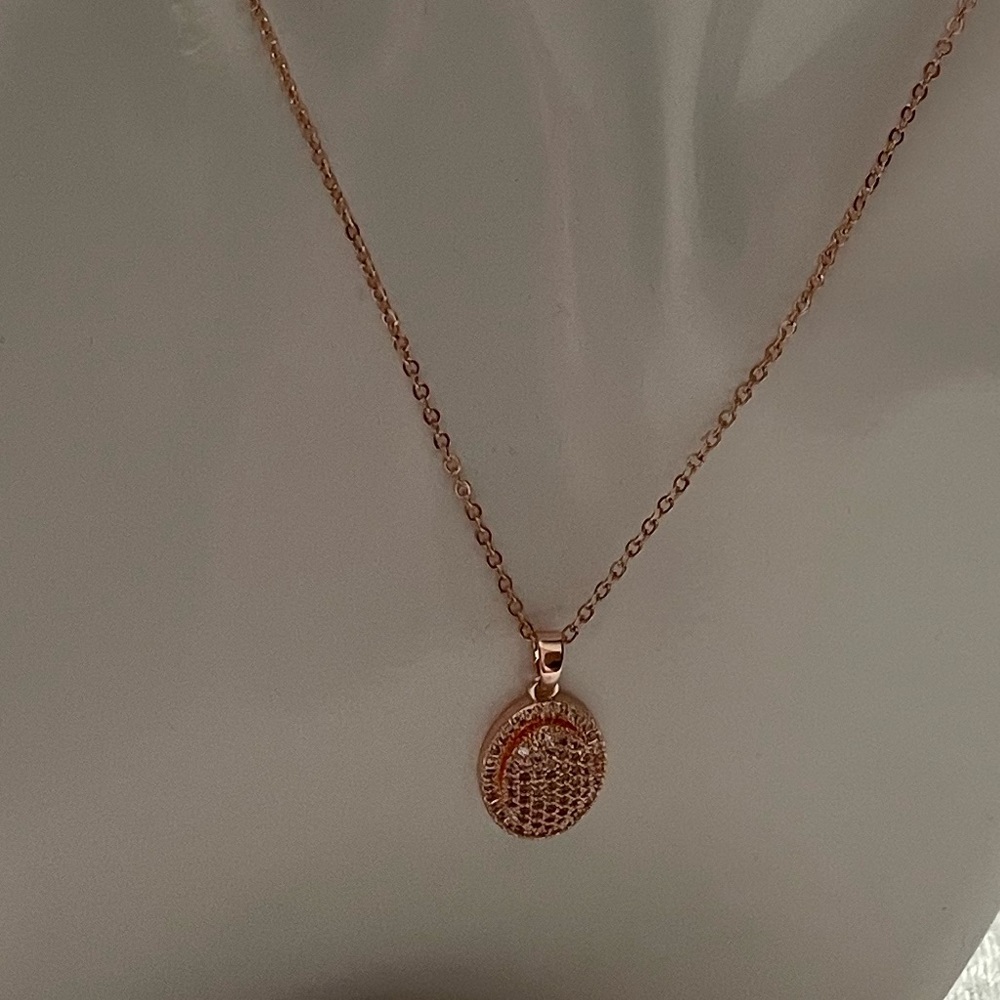 Nikola Valenti Rose Gold Necklace With Pendant Gem